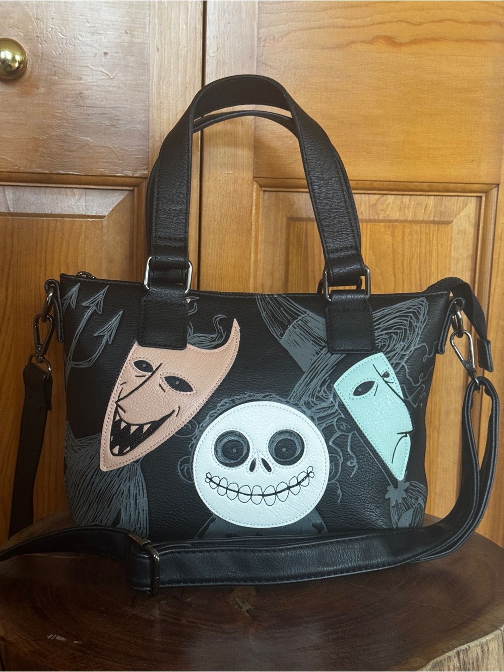 Disney Store The Nightmare Before Christmas Lock, Shock, & Barrel Crossbody Bag
